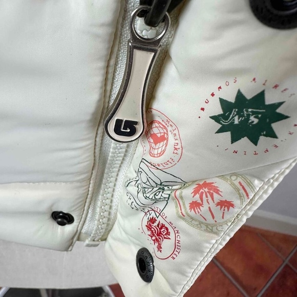 Burton Ivory Sleeveless Hooded Button Up Puffer Vest Size Medium - Picture 7 of 16